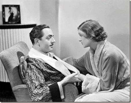 9th May 1934: Myrna Loy (1905 - 1993) and William Powell (1892 - 1984) play sleuthing couple Nick and Nora Charles in 'The Thin Man', directed by W S Van Dyke.
